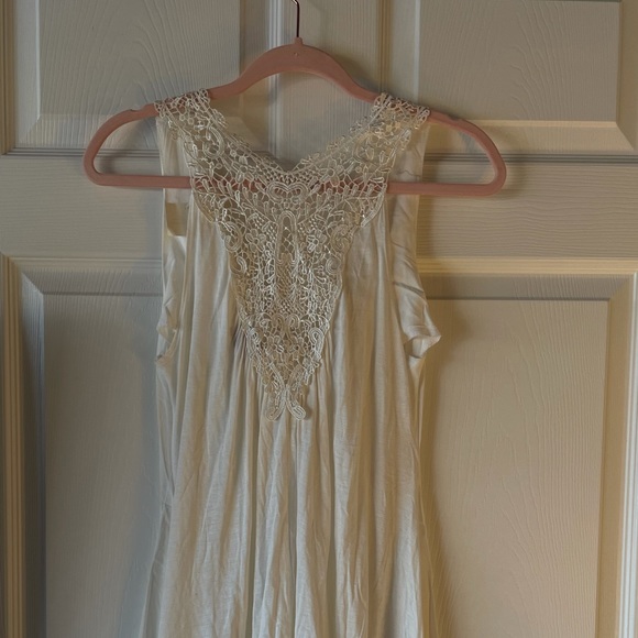 Off white sheer tunic sleeveless size small-6 - Picture 6 of 7